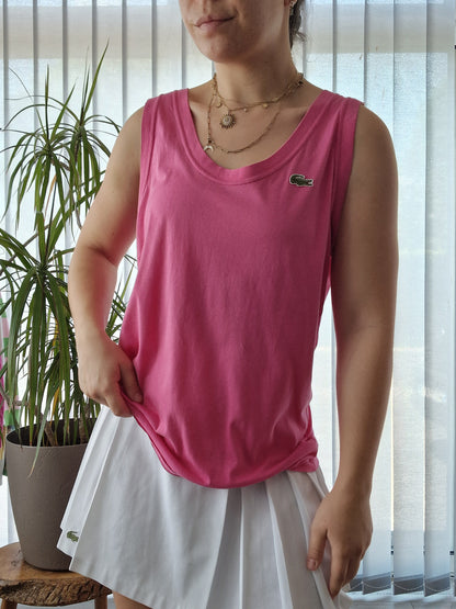 Debardeur rose des années 80' Lacoste - M/L