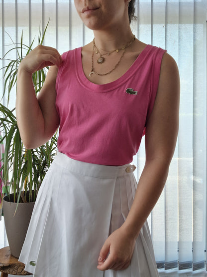 Debardeur rose des années 80' Lacoste - M/L