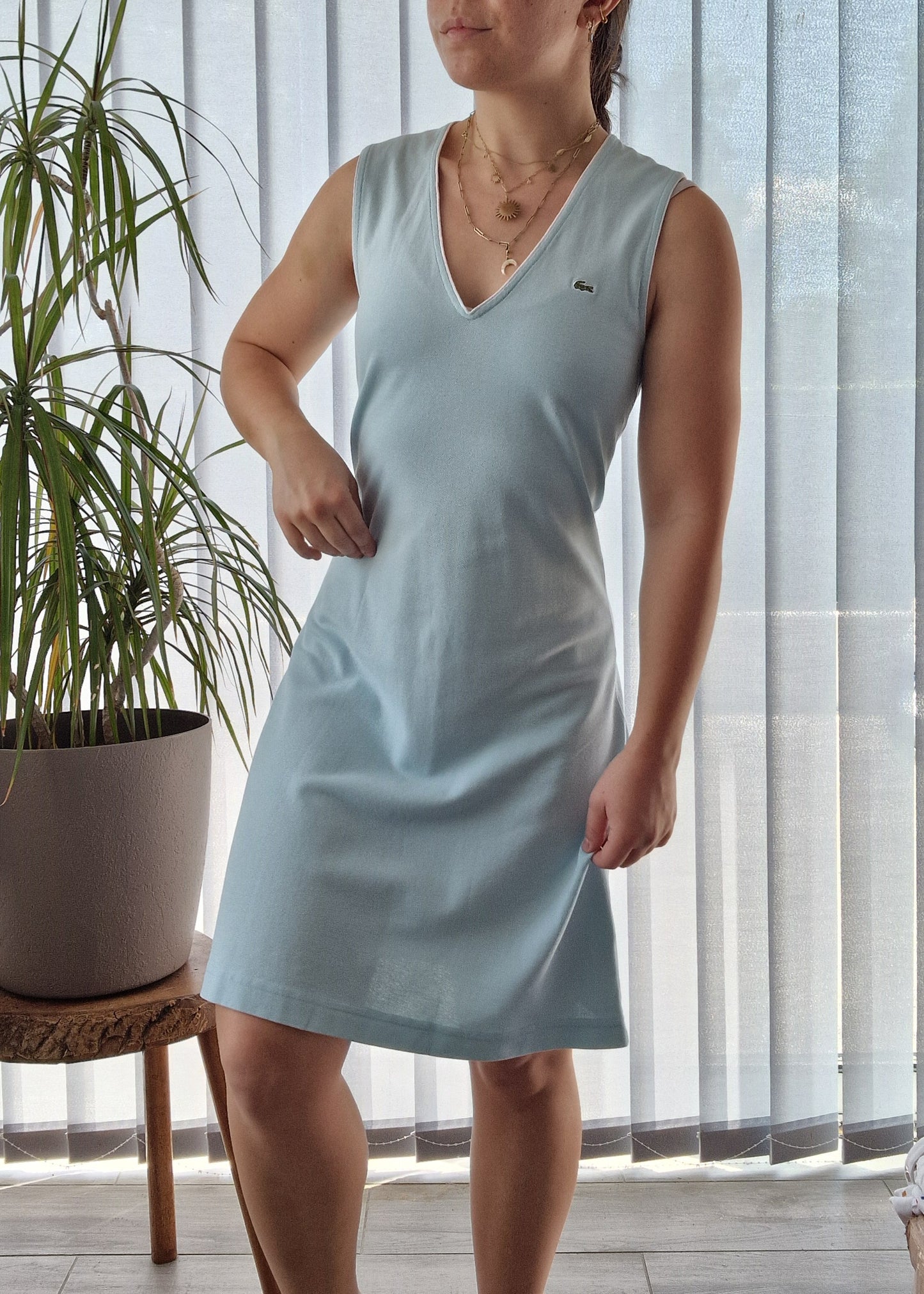 Robe débardeur turquoise Lacoste - S/36