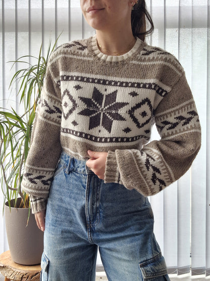 Pull en maille à motifs - S/M