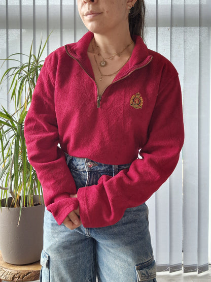 Pull camionneur polaire rouge brodé - XL/42