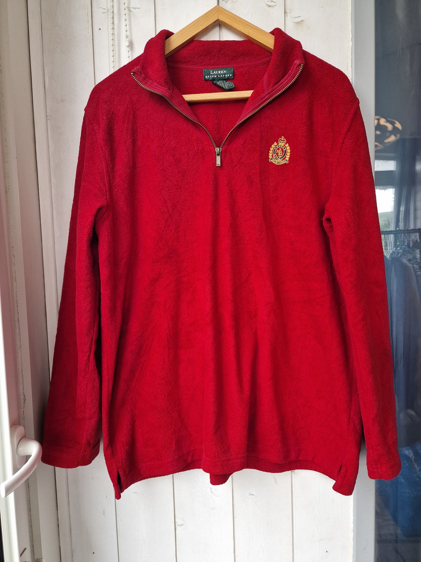 Pull camionneur polaire rouge brodé - XL/42