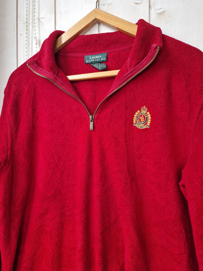 Pull camionneur polaire rouge brodé - XL/42