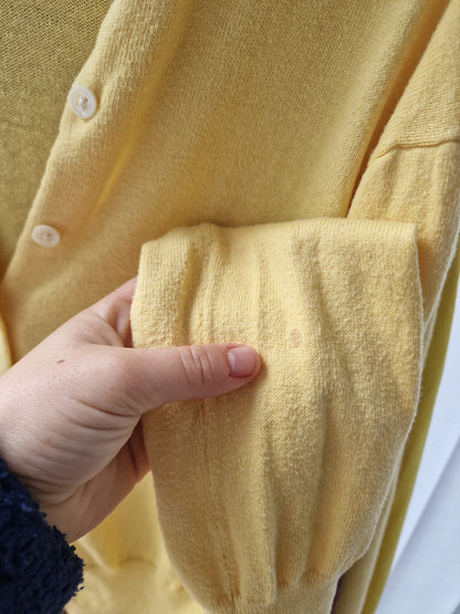 Cardigan fin jaune poussin Ralph Lauren - M/38