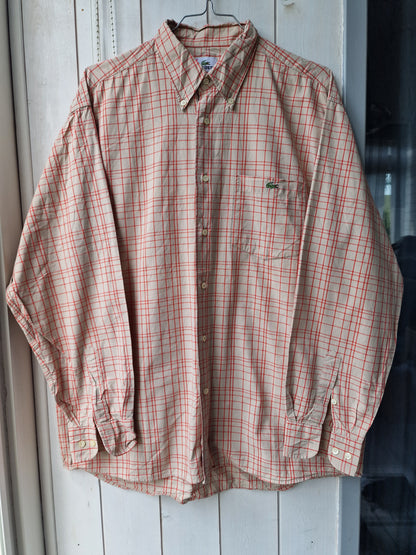 Chemise MIXTE à carreaux des années 90' Lacoste - XL/42