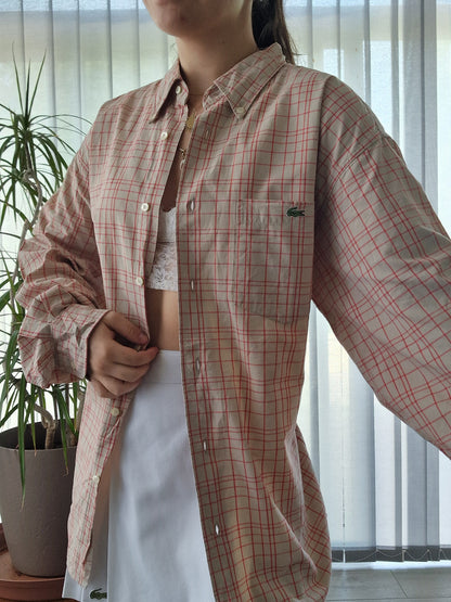 Chemise MIXTE à carreaux des années 90' Lacoste - XL/42