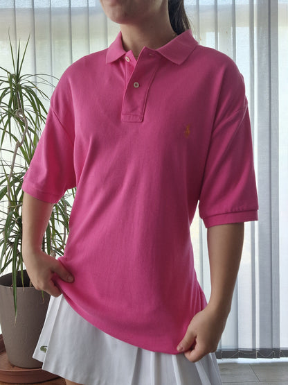 Polo MIXTE rose fushia Ralph Lauren - M/38