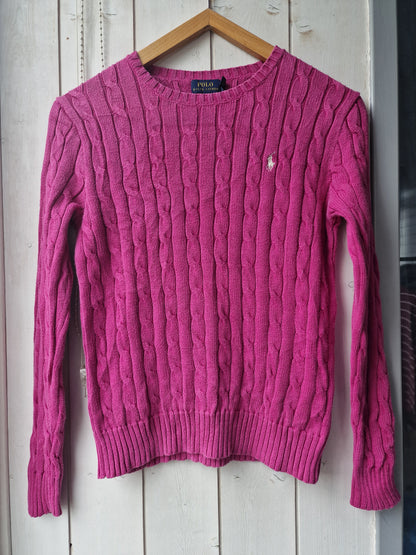 Pull torsadé rose - S/36