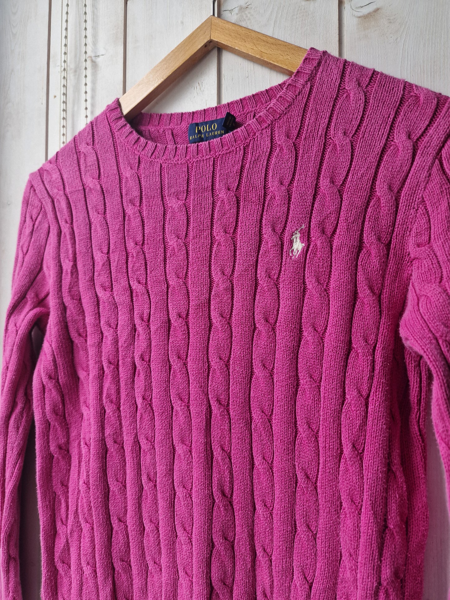 Pull torsadé rose - S/36