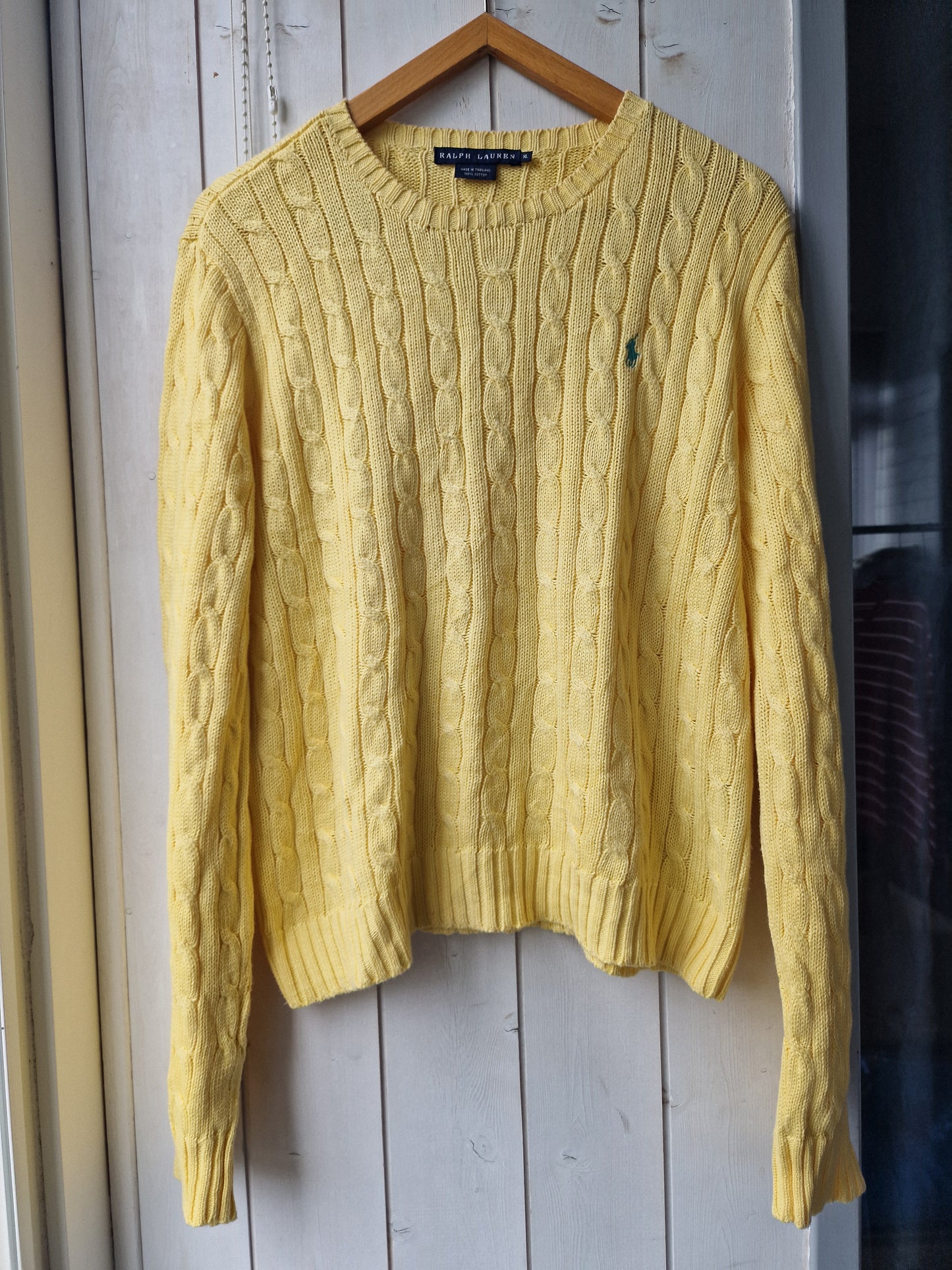 Pull torsadé jaune - XL/42