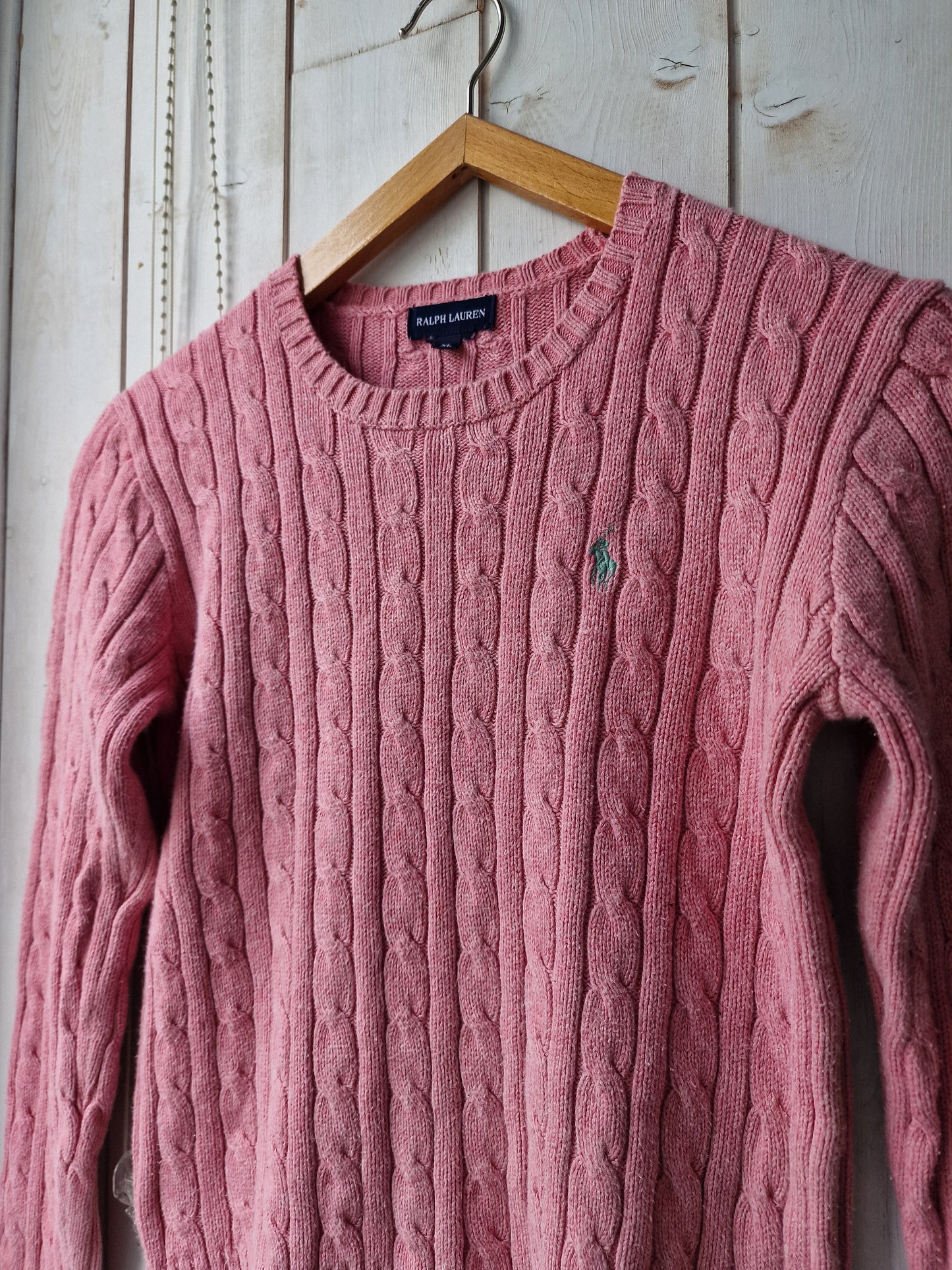 Pull torsadé rose clair - XS/34