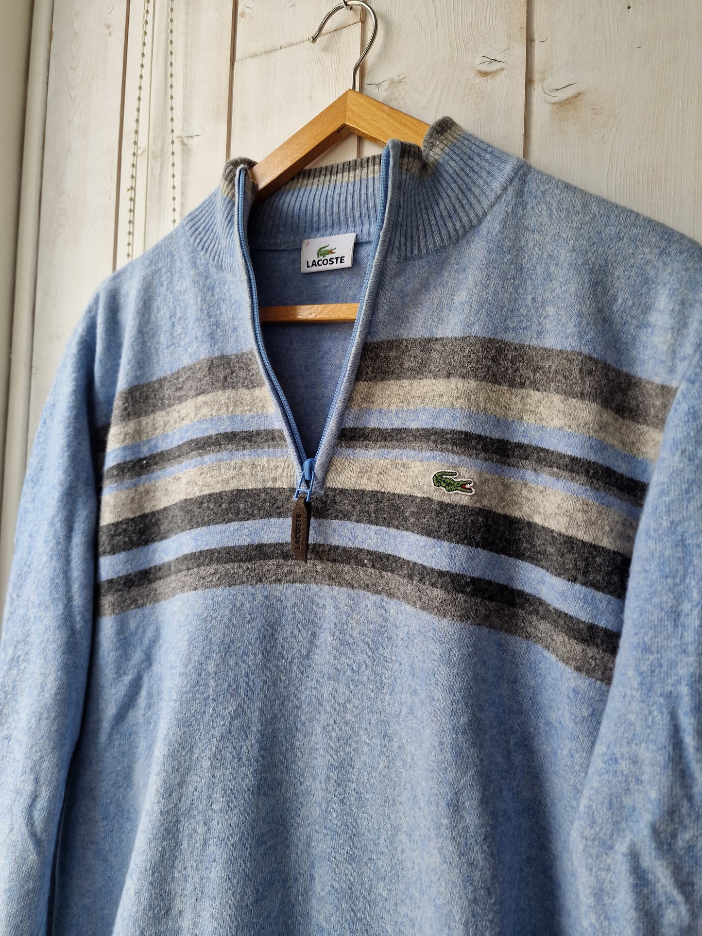 Pull camionneur bleu à rayures des années 90' - M/L