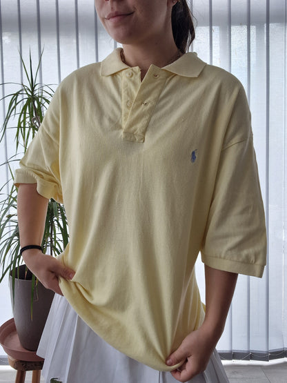 Polo MIXTE jaune pâle Ralph Lauren - XL/42