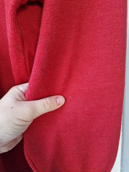 Pull col roulé rouge des années 80' - M/L