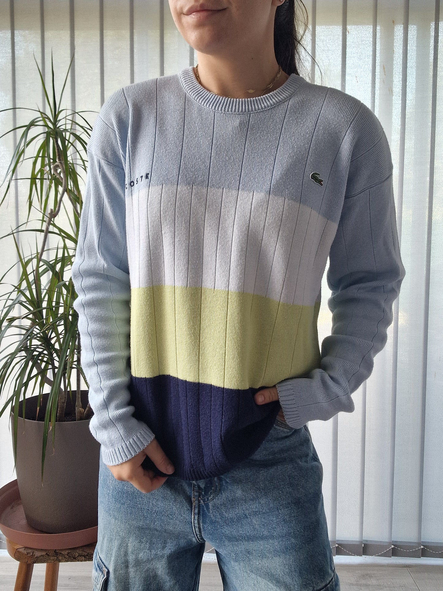 Pull en maille des années 90' Lacoste - XS/S