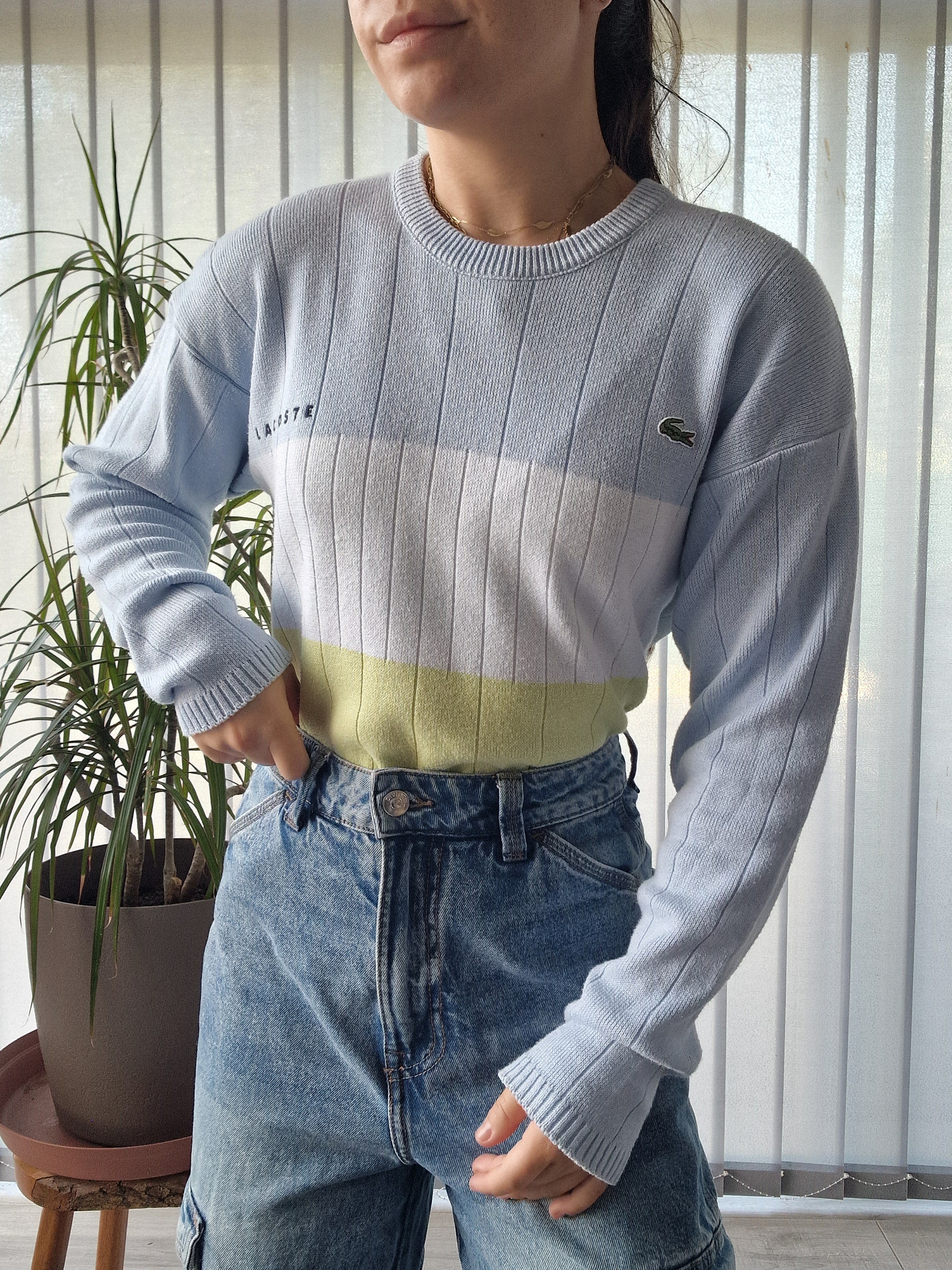 Pull en maille des annees 90 Lacoste XS S XS 34 Pull 2885