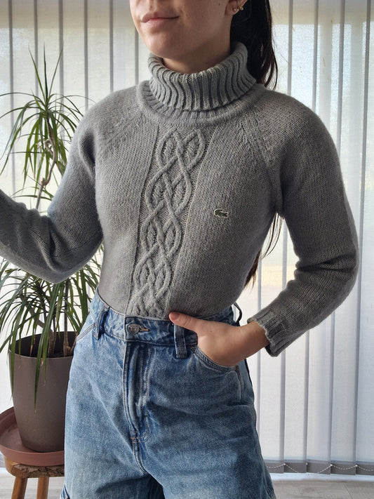 Pull col roulé en maille épaisse des années 80' - XS/34