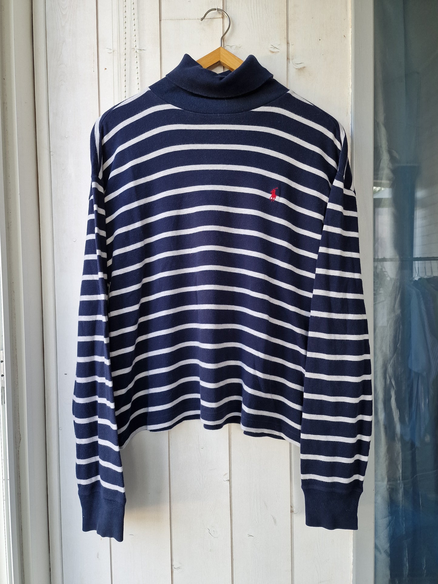 Pull col roulé marinière - L/40