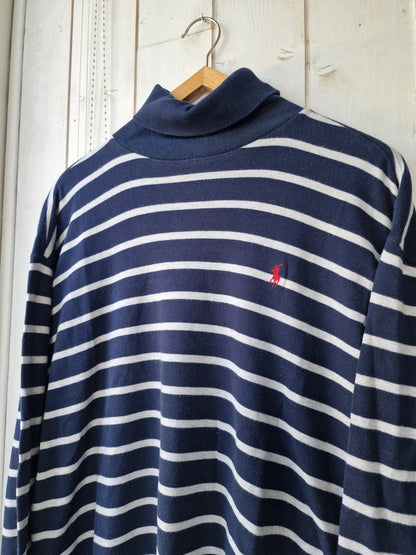 Pull col roulé marinière - L/40