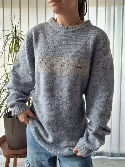 Pull en maille épaisse bleu des années 90' - XL/42