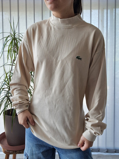 Pull col cheminée crème des années 80' - XL/42