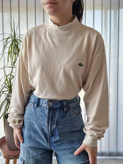 Pull col cheminée crème des années 80' - XL/42