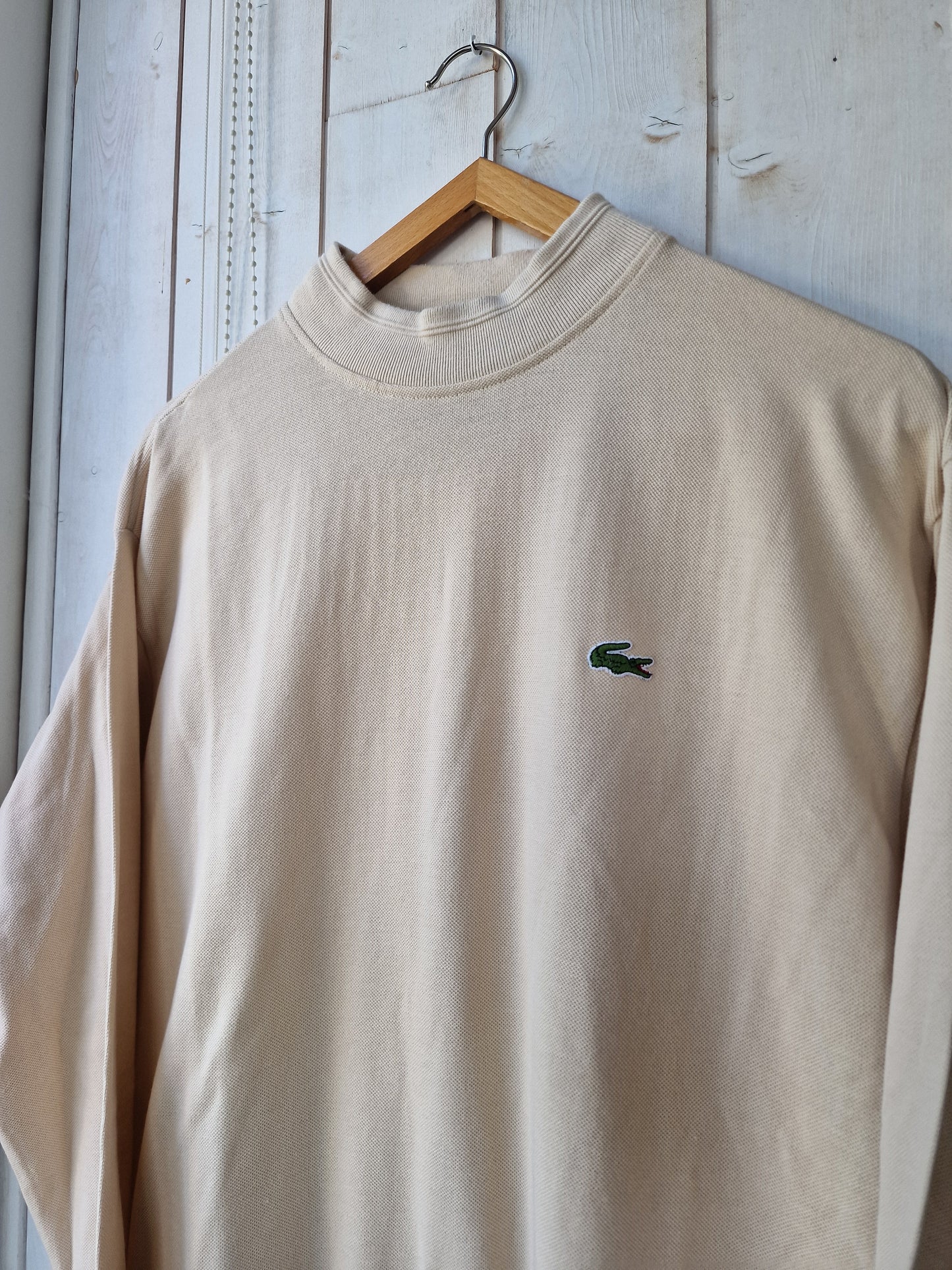 Pull col cheminée crème des années 80' - XL/42