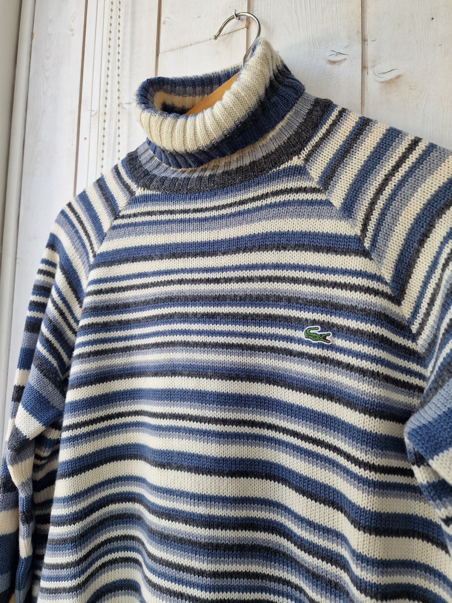 Pull col roulé à rayures des années 90' - M/38