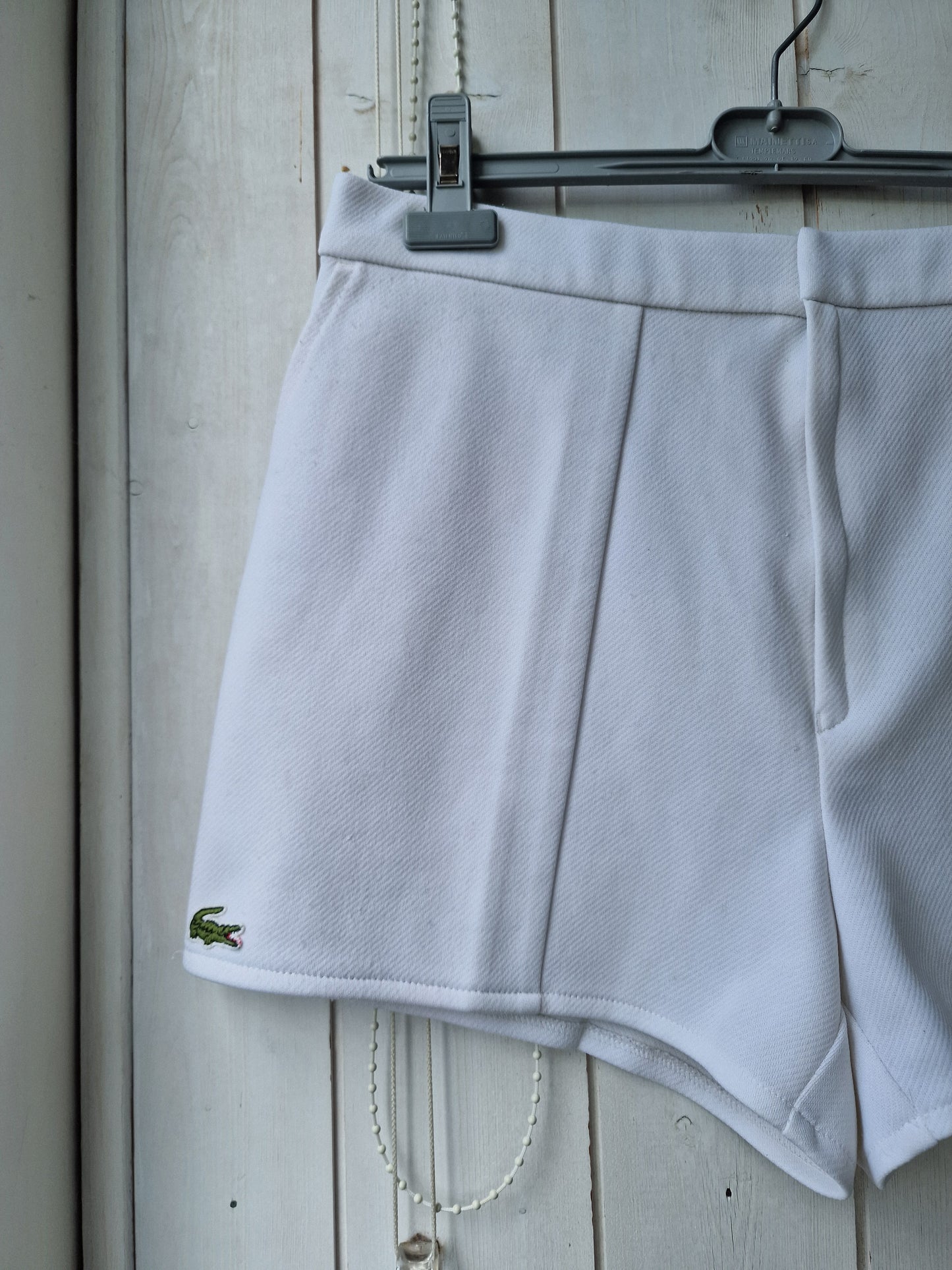 Short blanc des années 80' fabriqué en France Lacoste - XL/42