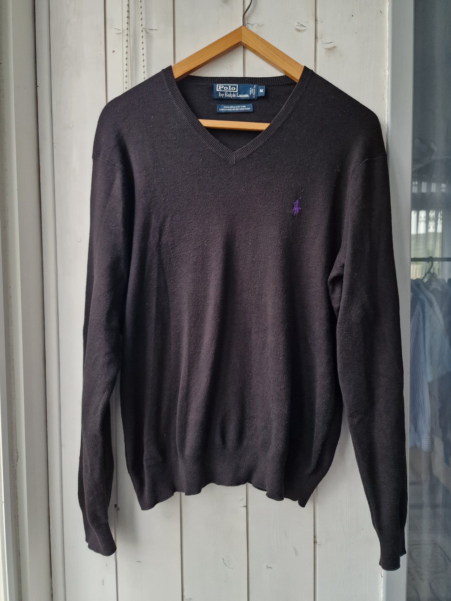 Pull col V noir - M/38