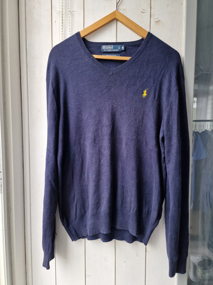 Pull col V bleu marine - M/38