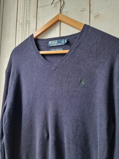 Pull col V bleu marine - M/38