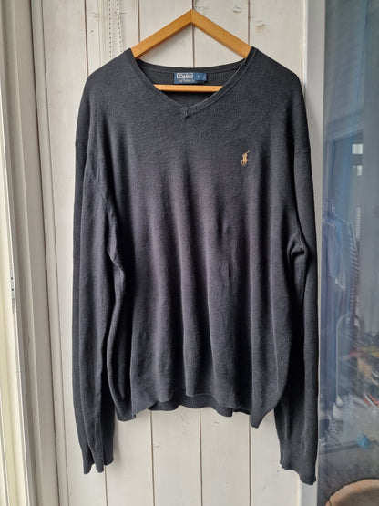 Pull col V noir - XXL/44