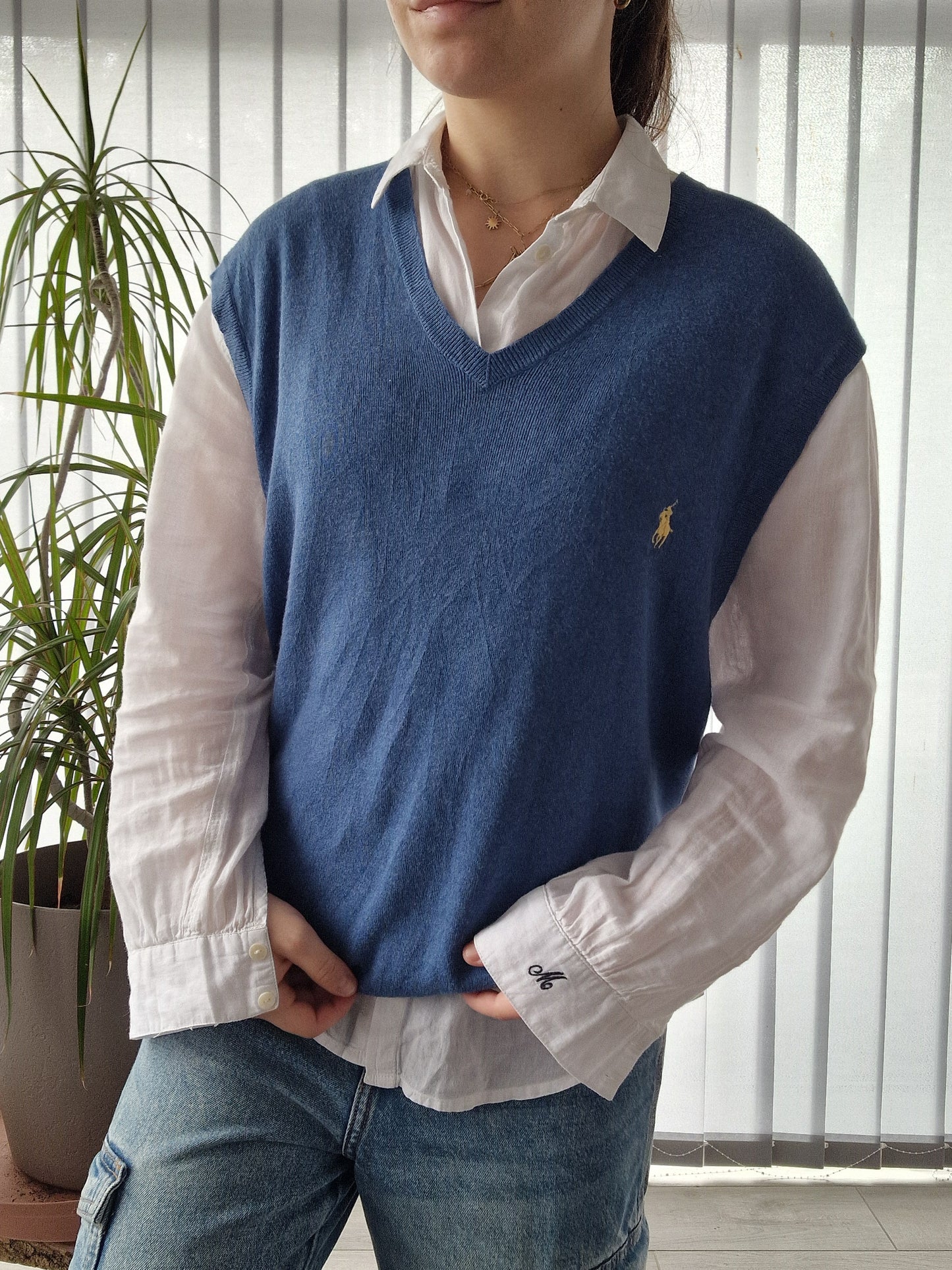 Pull sans manche bleu - XL/42