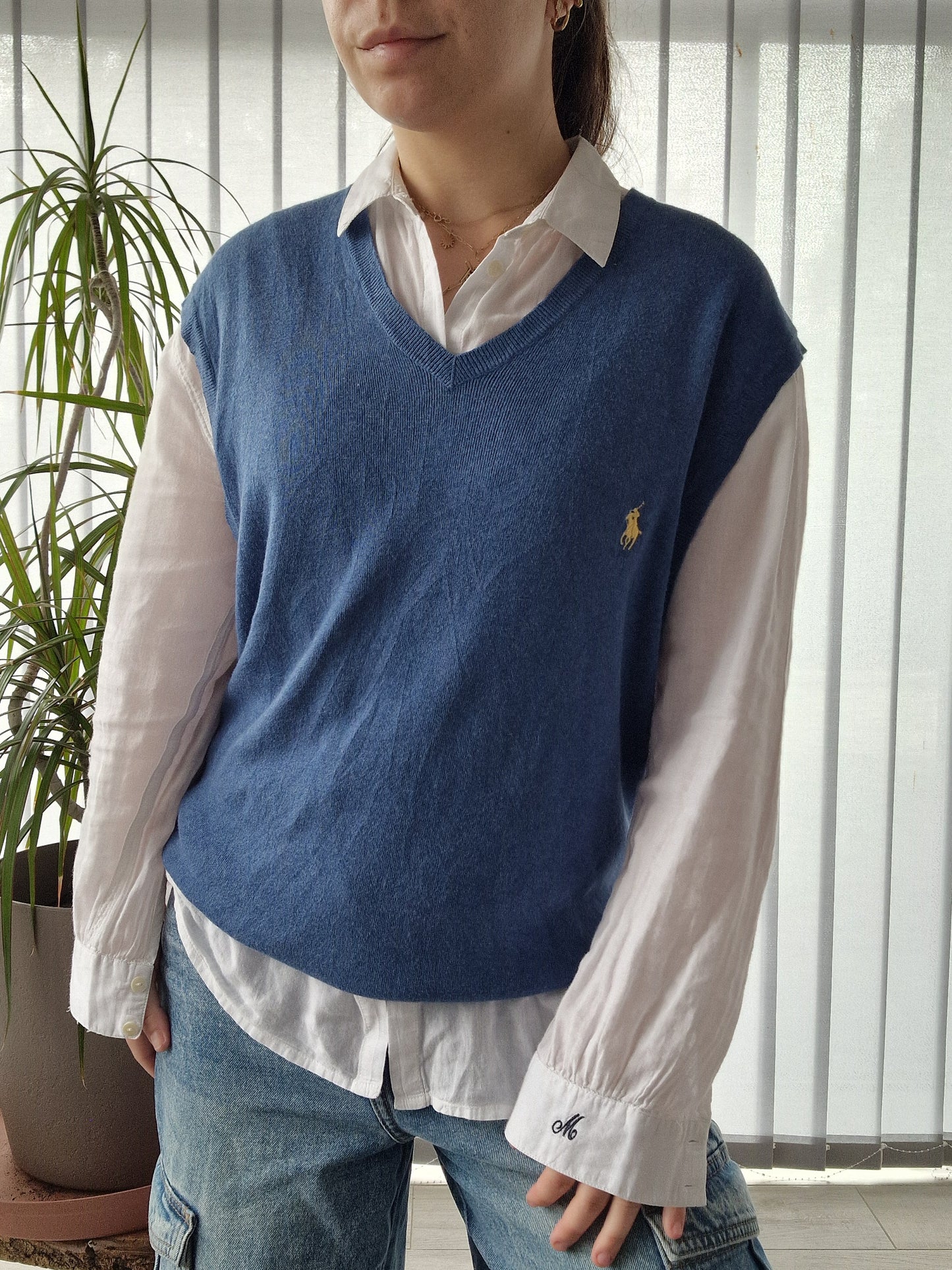 Pull sans manche bleu - XL/42