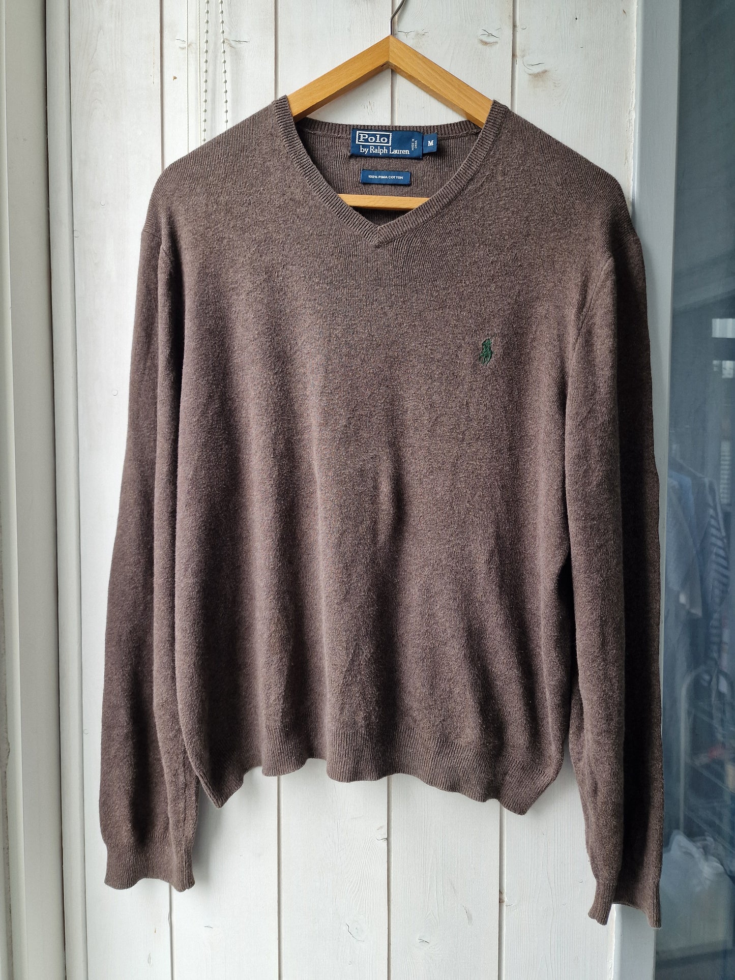 Pull col V marron - M/38