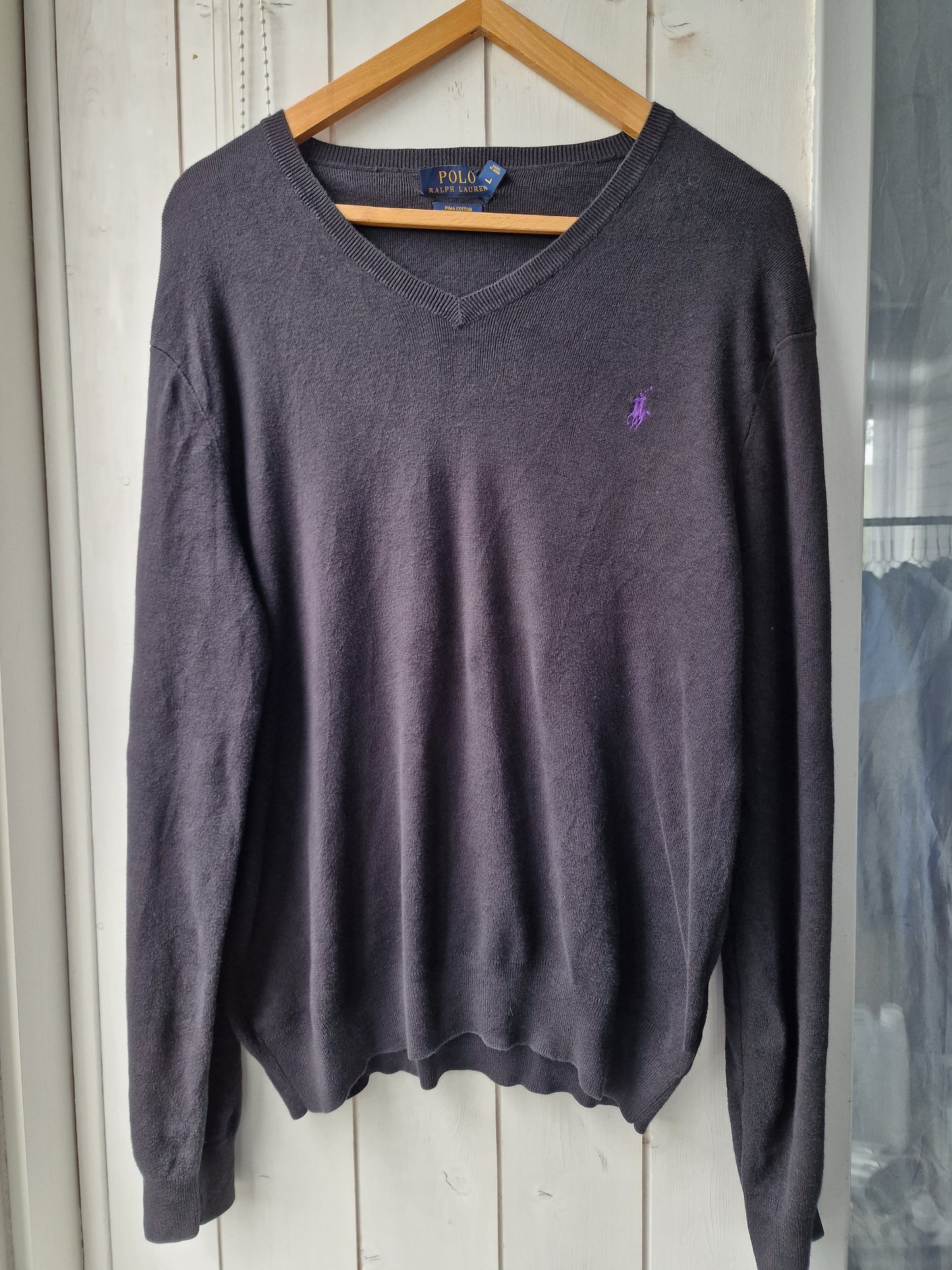 Pull col V noir - L/40