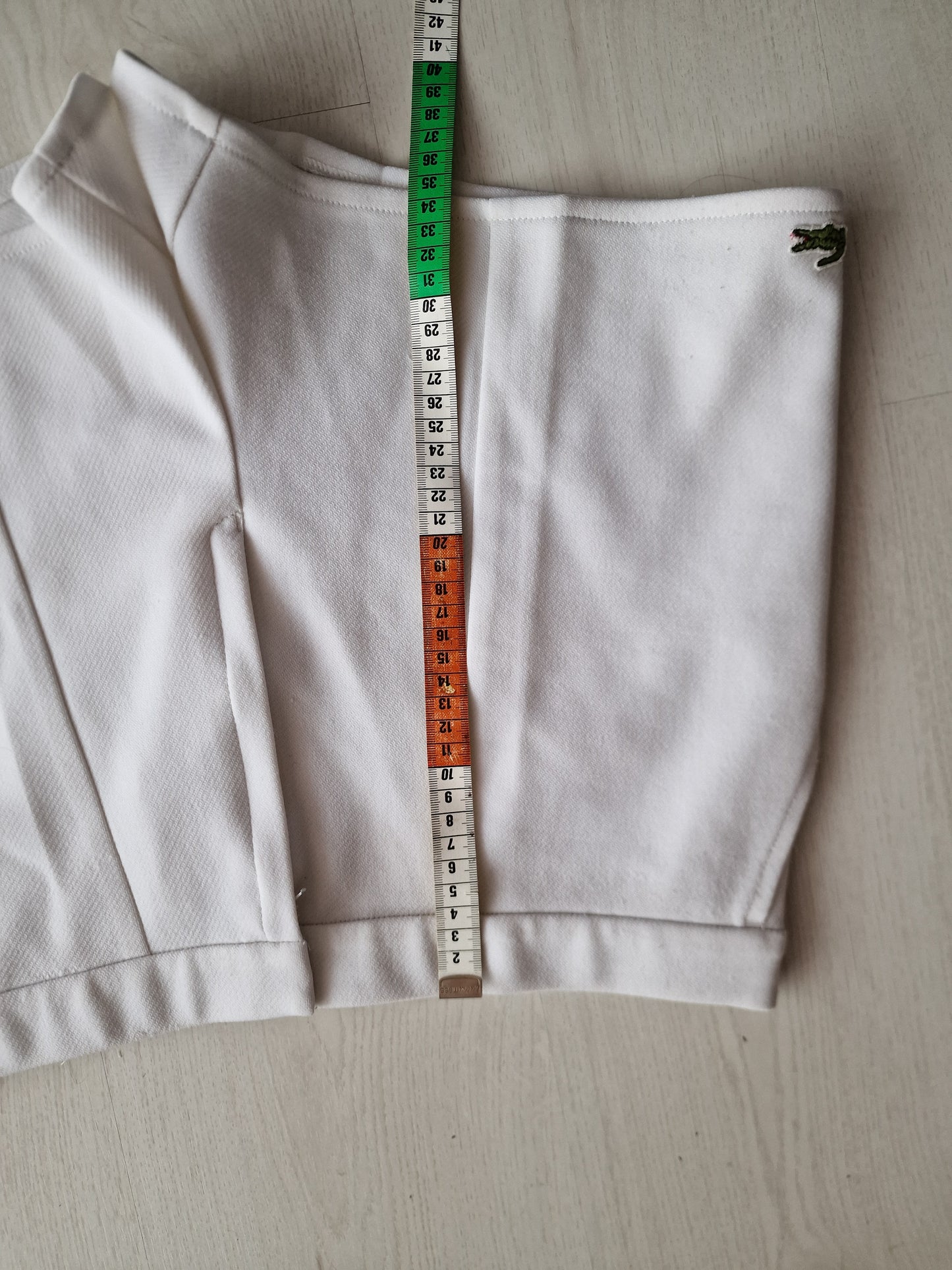 Short blanc des années 80' fabriqué en France Lacoste - XL/42