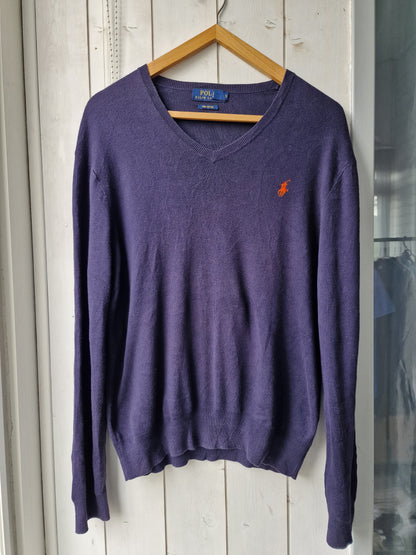 Pull col V bleu marine - M/38