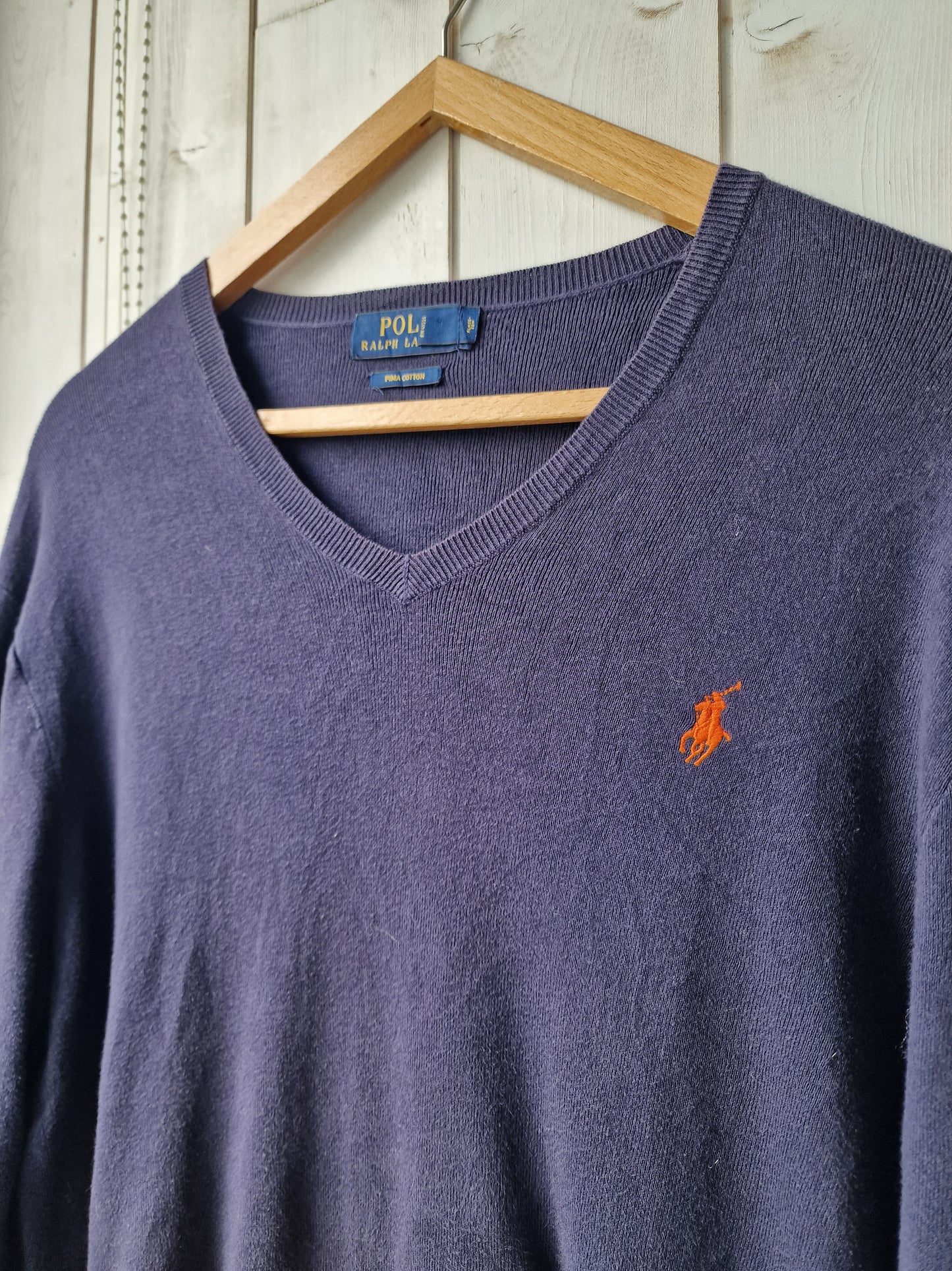 Pull col V bleu marine - M/38