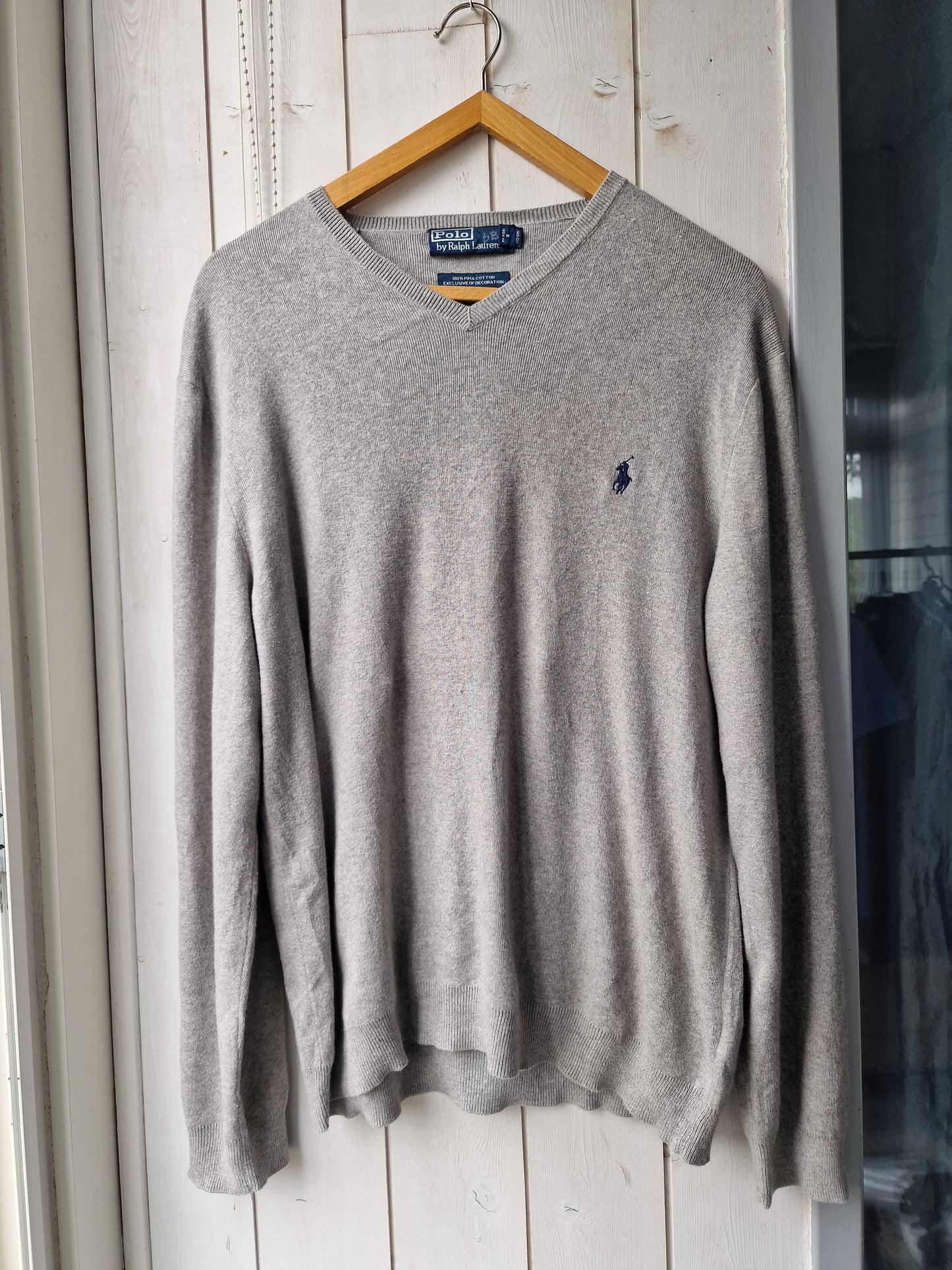 Pull col V gris - L/40