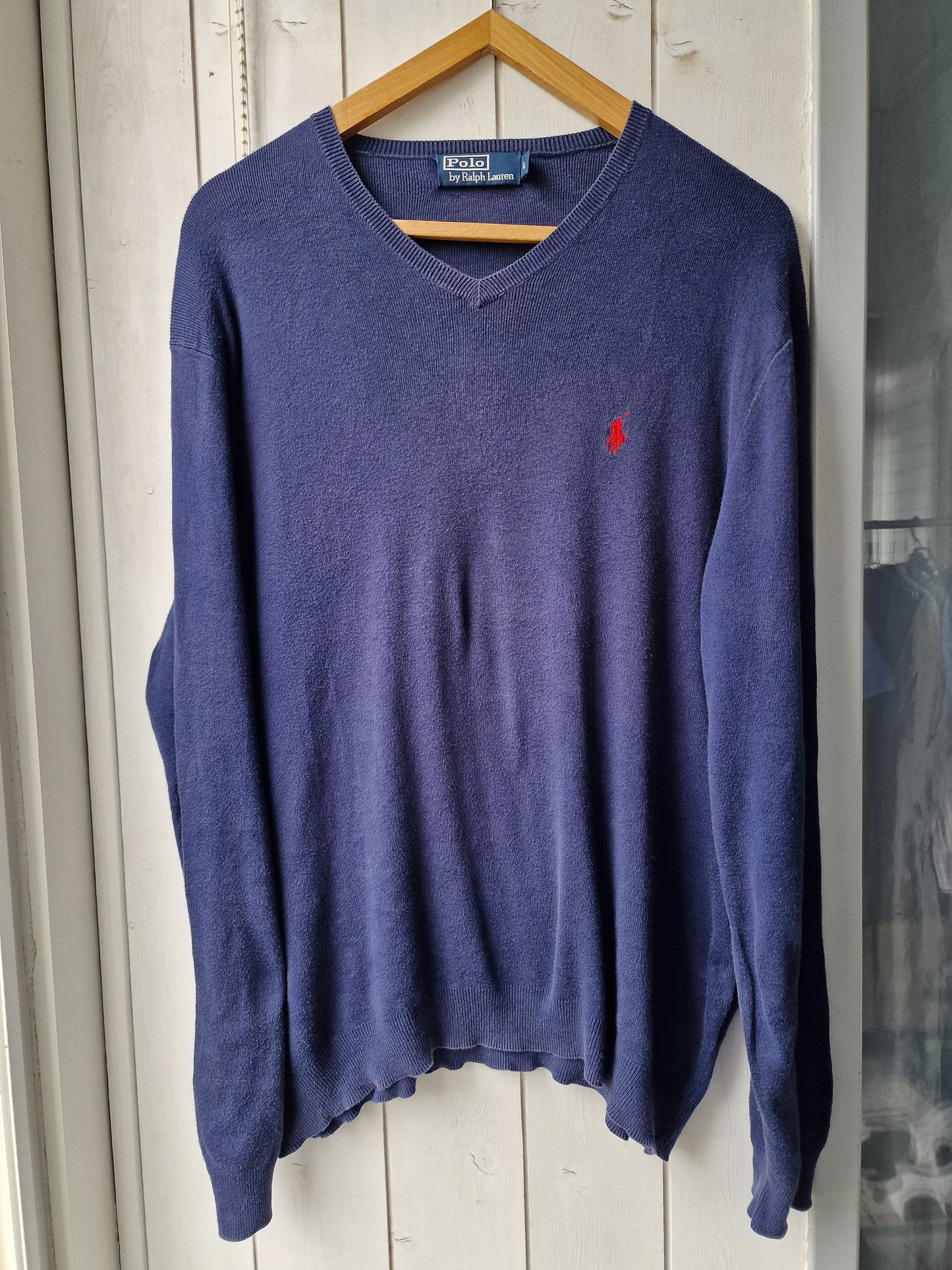 Pull col V bleu marine - L/40