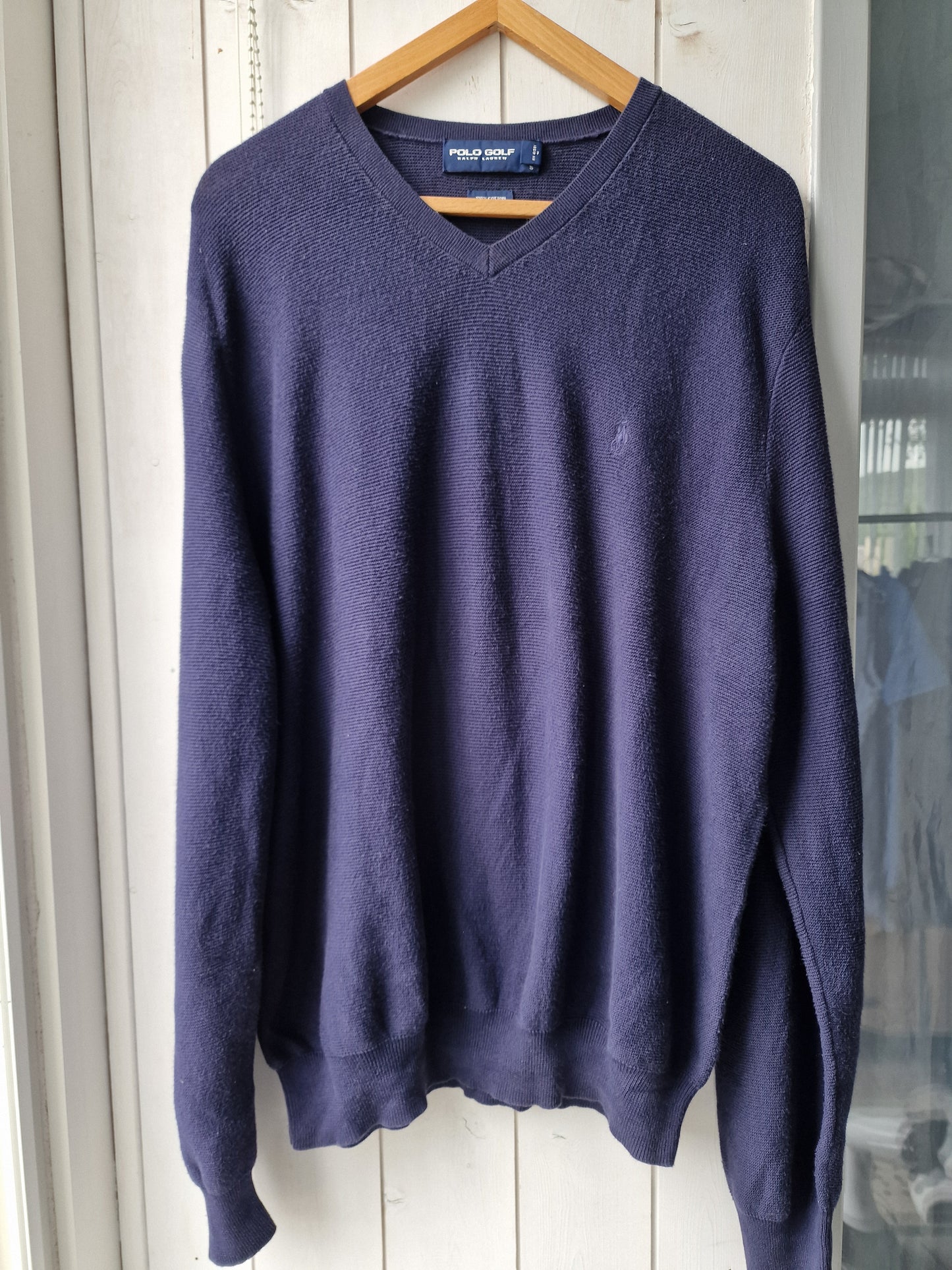 Pull col V bleu marine - XL/42