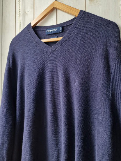 Pull col V bleu marine - XL/42