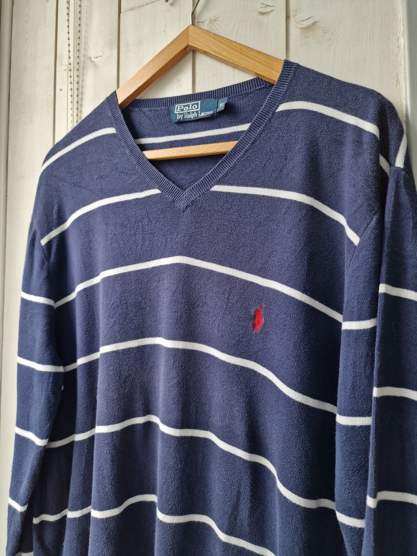 Pull col V marinière - XL/42