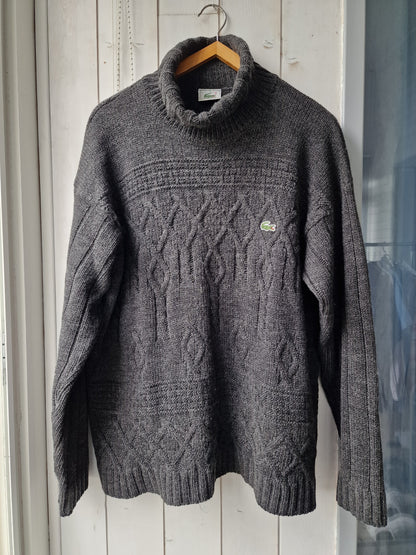 Pull col roulé gris foncé des années 80' - XL/42