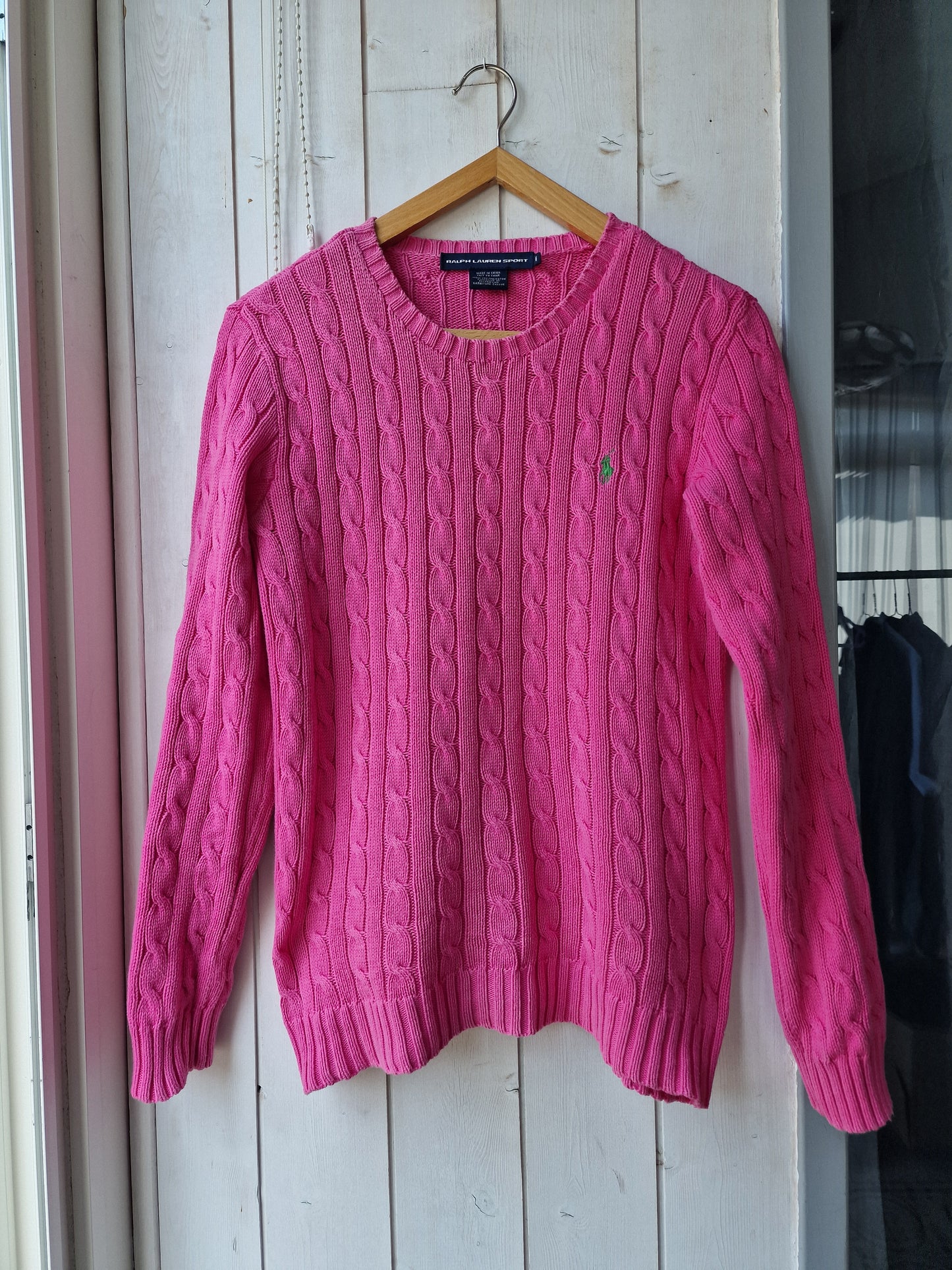 Pull en maille torsadée rose fushia - M/38