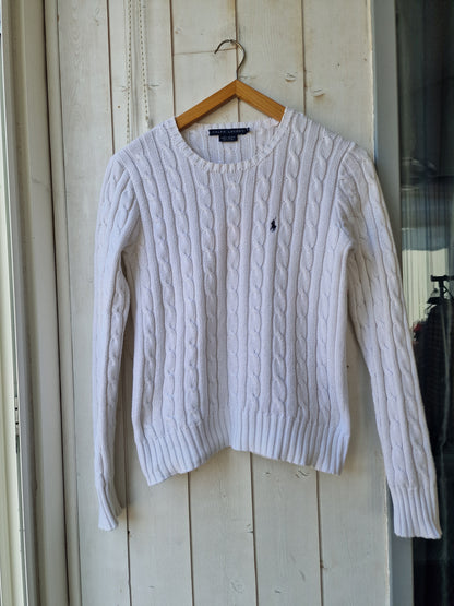 Pull en maille torsadée blanc - S/36