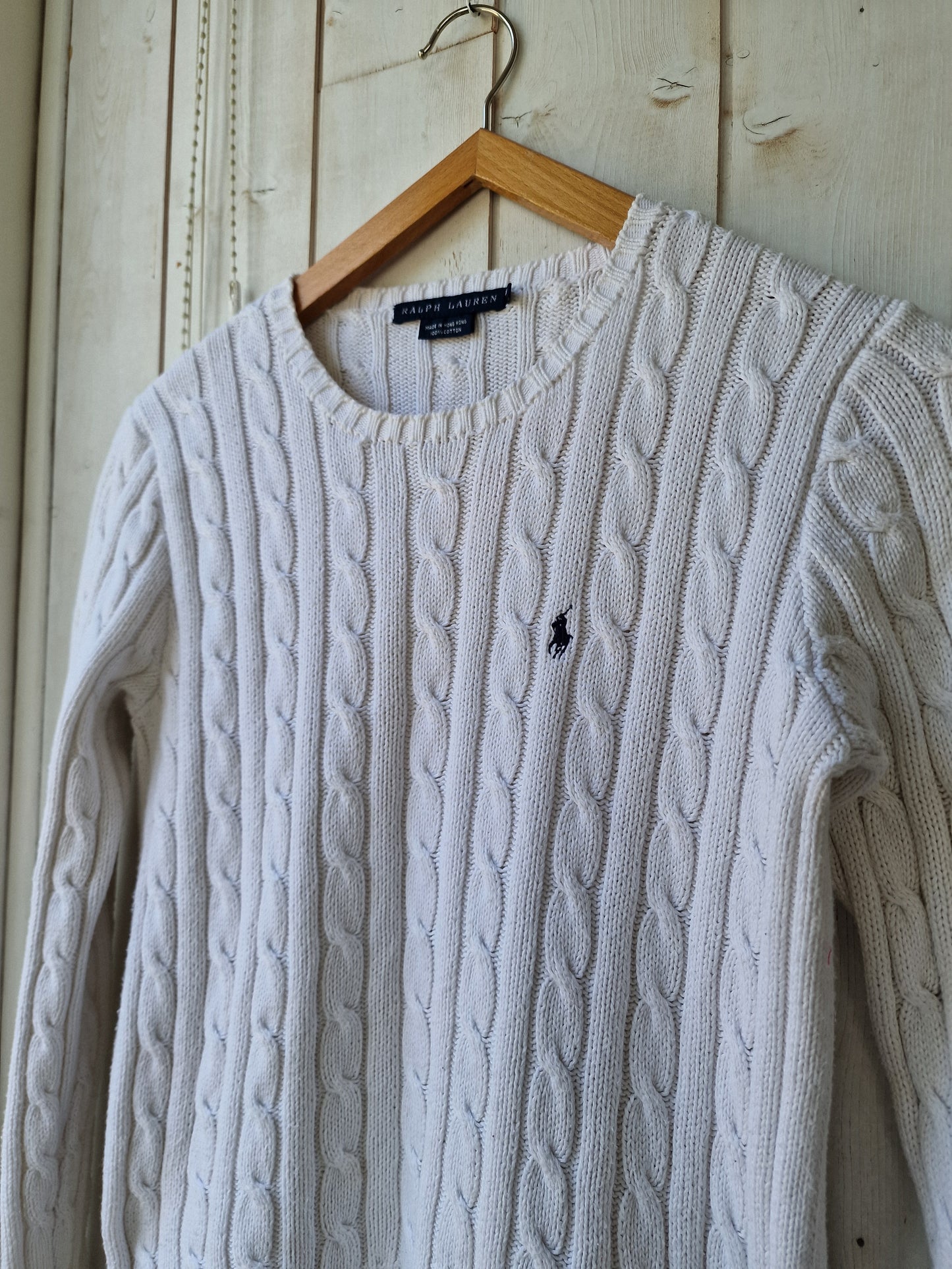 Pull en maille torsadée blanc - S/36