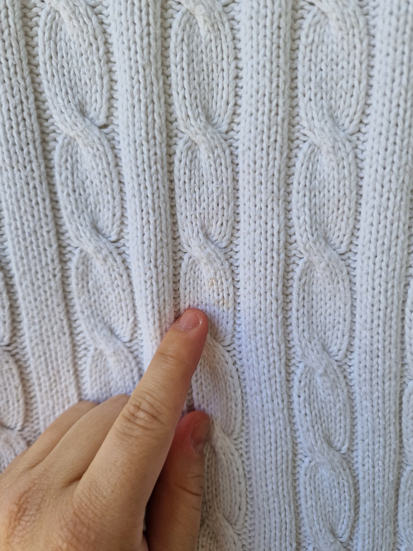 Pull en maille torsadée blanc - S/36